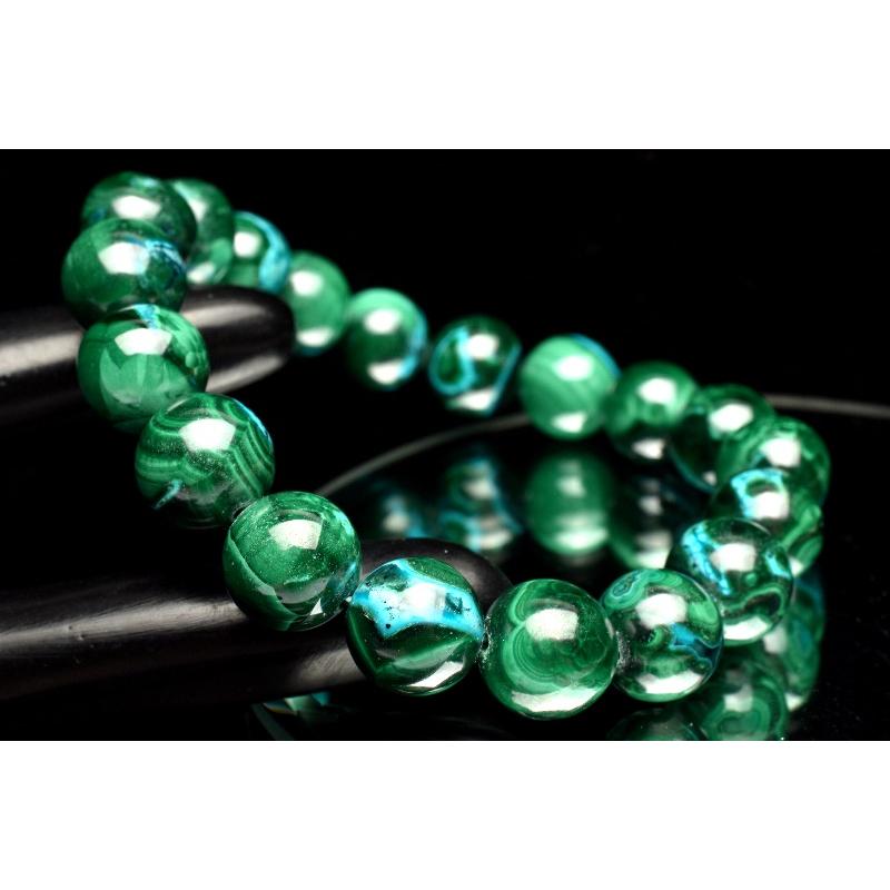 1点物】希少共生◇高発色 クリソコラインマラカイト 10.5mm