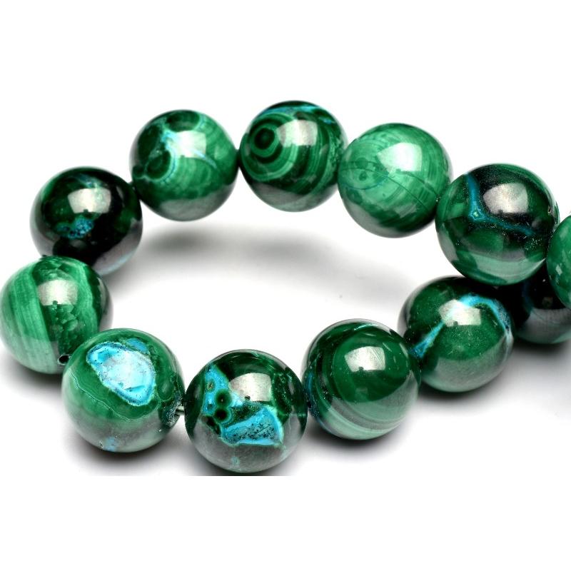 1点物】希少共生◇高発色 クリソコラインマラカイト 11.5mm