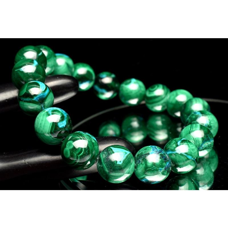 1点物】希少共生◇高発色 クリソコラインマラカイト 11.5mm