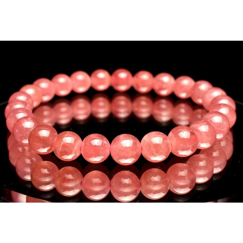 高品質！！アルゼンチン産　インカローズのブレスレット 1点物】高発色◇アルゼンチン産 インカローズ 7mm ブレスレット