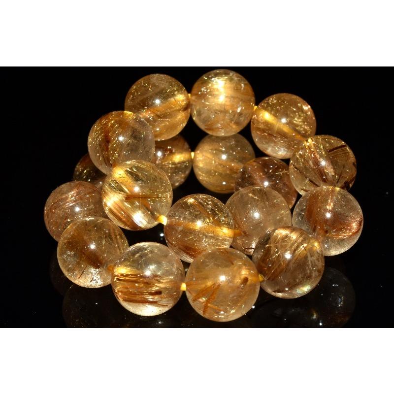1点物】鋭く輝く虎の黄金針 タイガータイチンルチルクォーツ 11mm