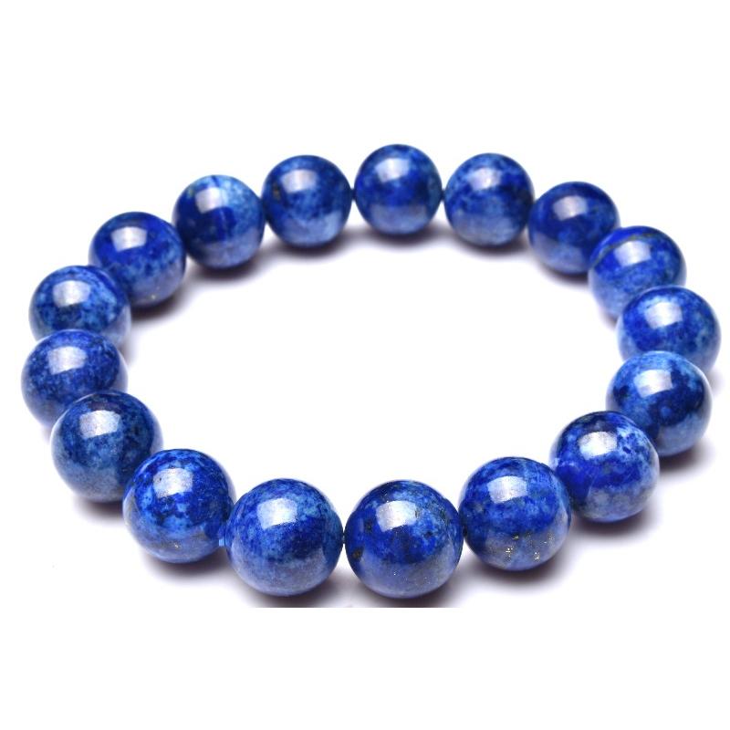 高品質12ミリアップラピスラズリブレスレット 1点物】天然無着色 ラピスラズリ 12mm ブレスレット _M9429