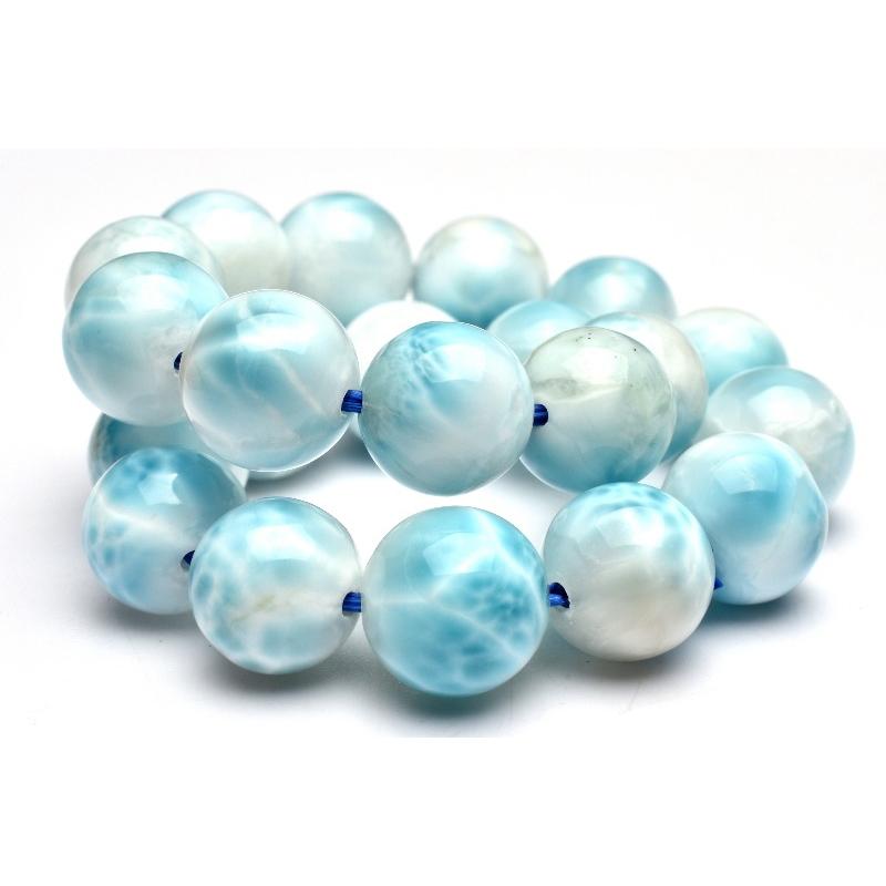 ラリマー　ブレスレット 1点物】数量限定！ ラリマー 9mm ブレスレット _MA1693 : ラトリエ