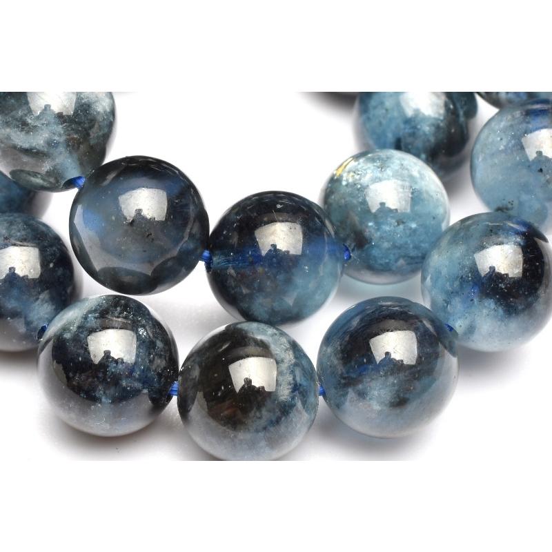 1点物】南アフリカ産◇金属シラー ブラックアクアマリン 8.5mm