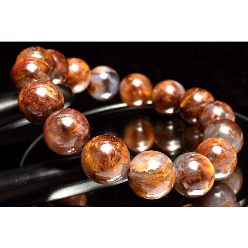 1点物】シリカたっぷり ピーターサイトシリカ 13-14mm ブレスレット