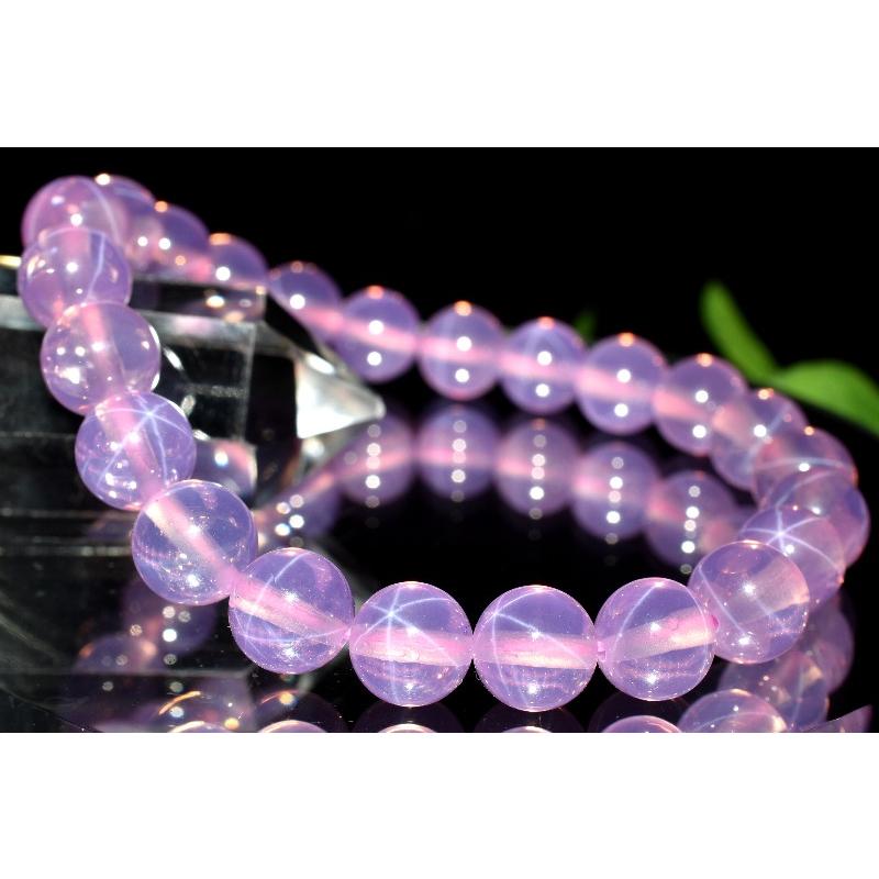 1点物】六条スター スターピンクサファイア(合成コランダム) 8mm