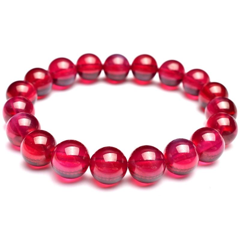 1点物】六条スター スタールビー(合成コランダム) 8mm ブレスレット