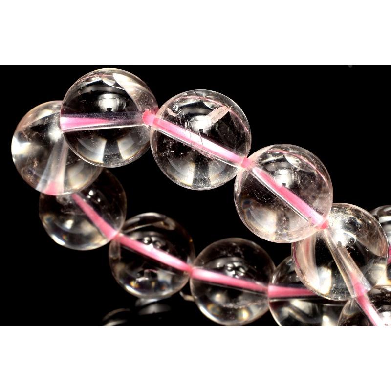 希少 ピンクエンジェルラダークォーツ ブレスレット 12.9㎜ 希少・最高