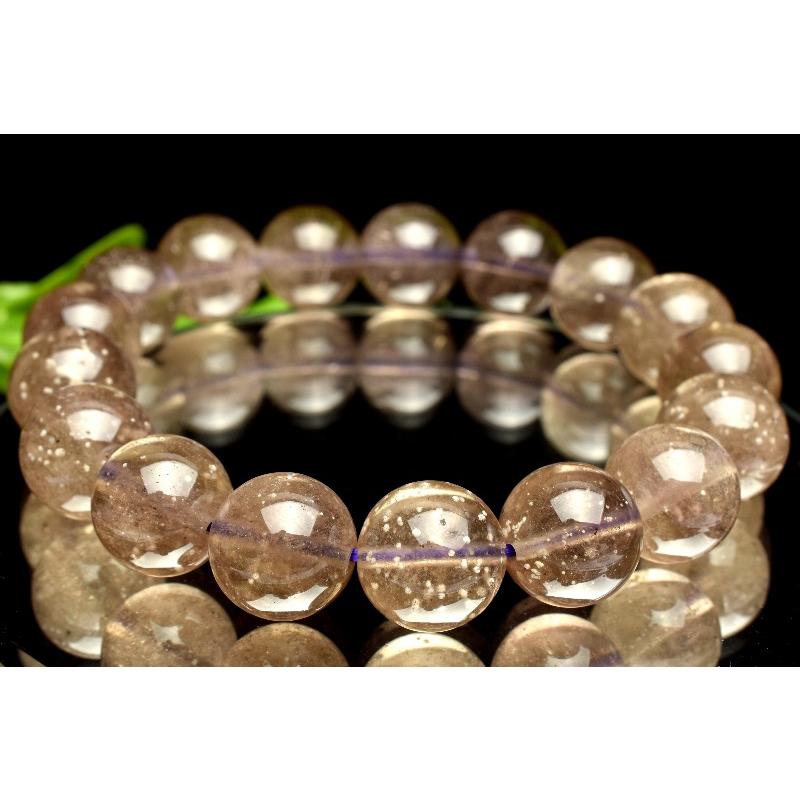 1点物】AAA+☆希少パープル リビアングラス 12mm ブレスレット