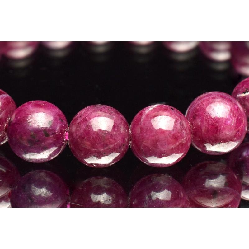 天然石ブレスレット　ルビー　ミャンマー産 楽天市場】9mmミャンマー産ルビーブレスレット 宝石質グレード++