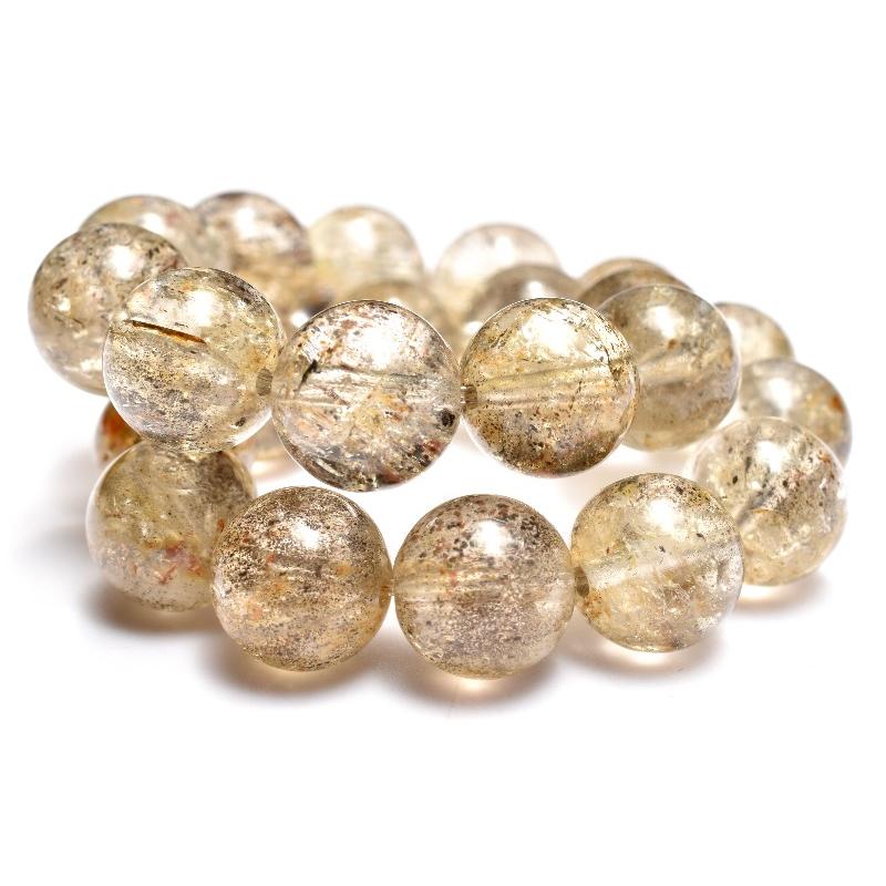 ★希少石★ ゴールデンスキャポライト　ブレスレット 1点物】幸運を引き寄せる！ ゴールデンスキャポライト 9mm