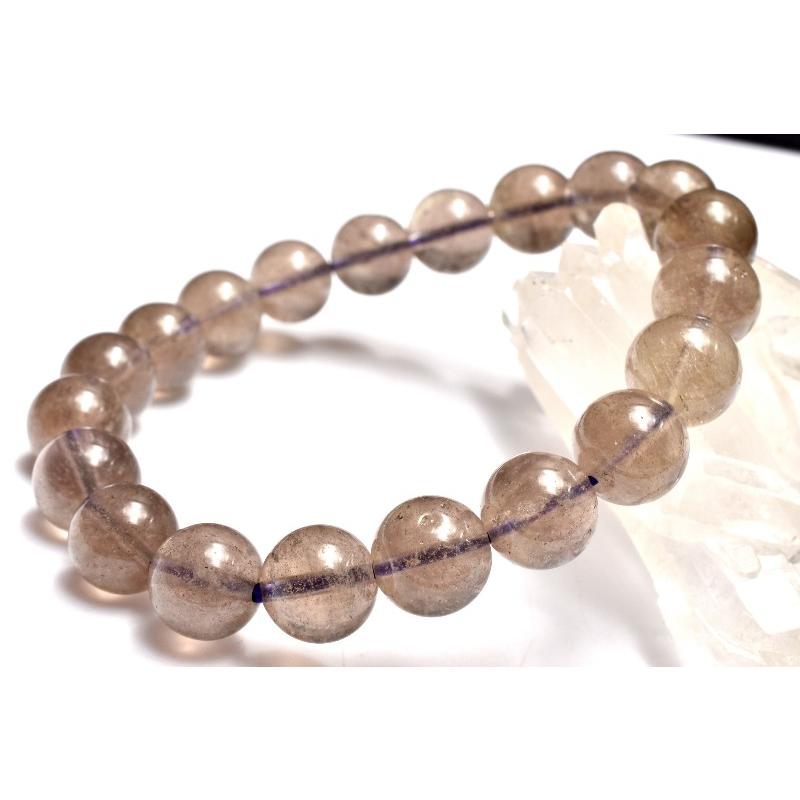 1点物】AAA☆希少パープル リビアングラス 9.5-10mm ブレスレット