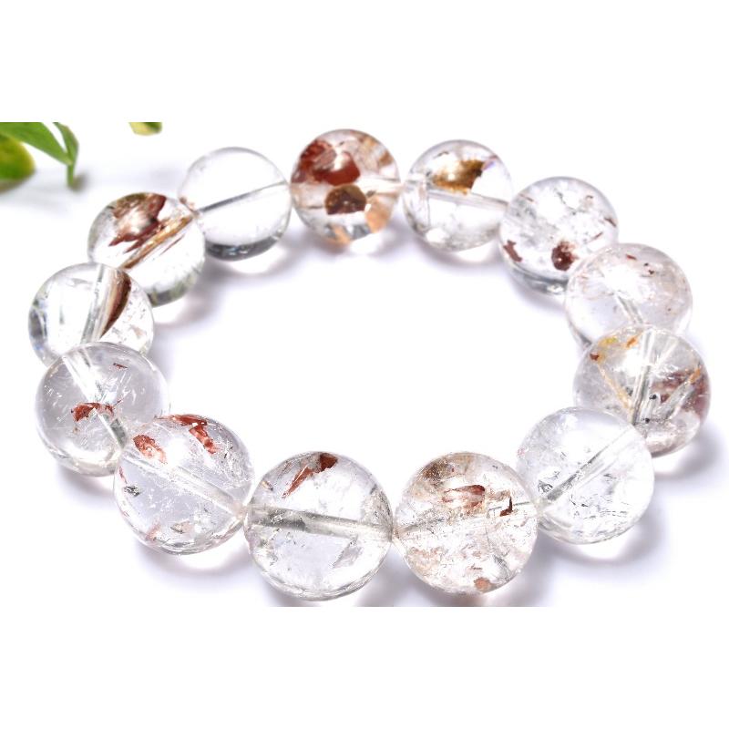 1点物】ヒマラヤ産◇ライモナイト入り エレスチャルクォーツ 17-18mm