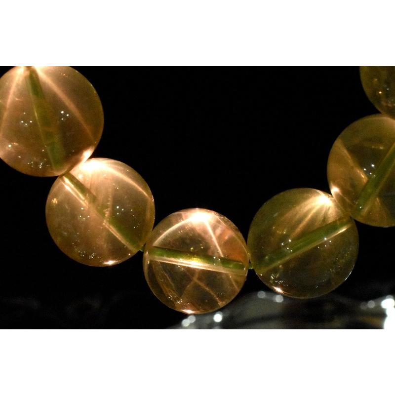 1点物】希少ヘマタイト共生◇ピンク レモンクォーツ 16-16.5mm