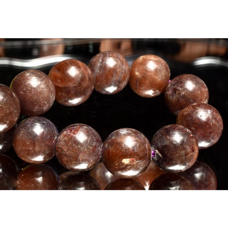 ★極上品★ ブラッドショットアイオライト　アイオライトサンストーン　ブレスレット 1点物】AA☆ブラッドショット内包！ アイオライトサンストーン 9.5mm