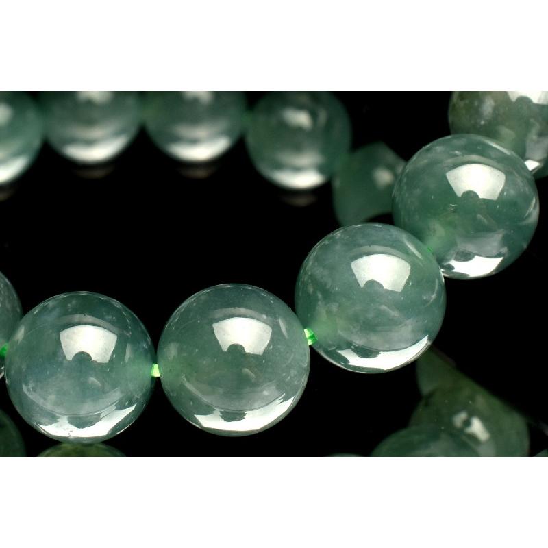 1点物】グアテマラ産◇希少 ブルージェダイト 青翡翠 11.5mm