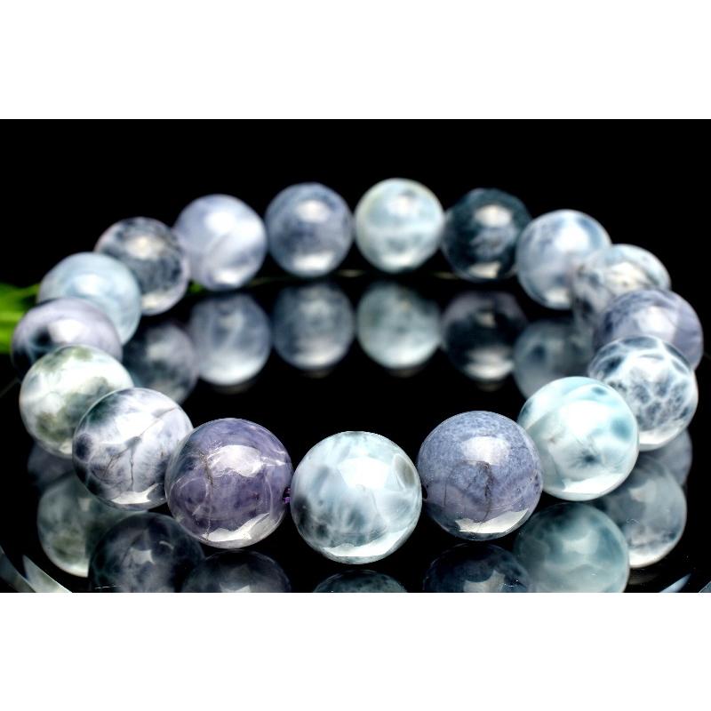 1点物】AAA希少◇人気アイテム パープルラリマー 12.5mm ブレスレット