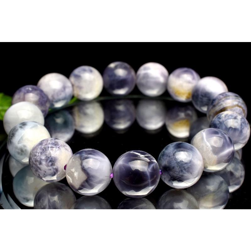 希少　パープルラリマー　樽型　ブレスレット 1点物】AAA希少◇人気アイテム パープルラリマー 13mm