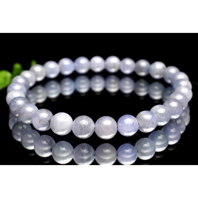 1点物】希少◇紫陽花パープル タンザナイト 6.5mm ブレスレット 