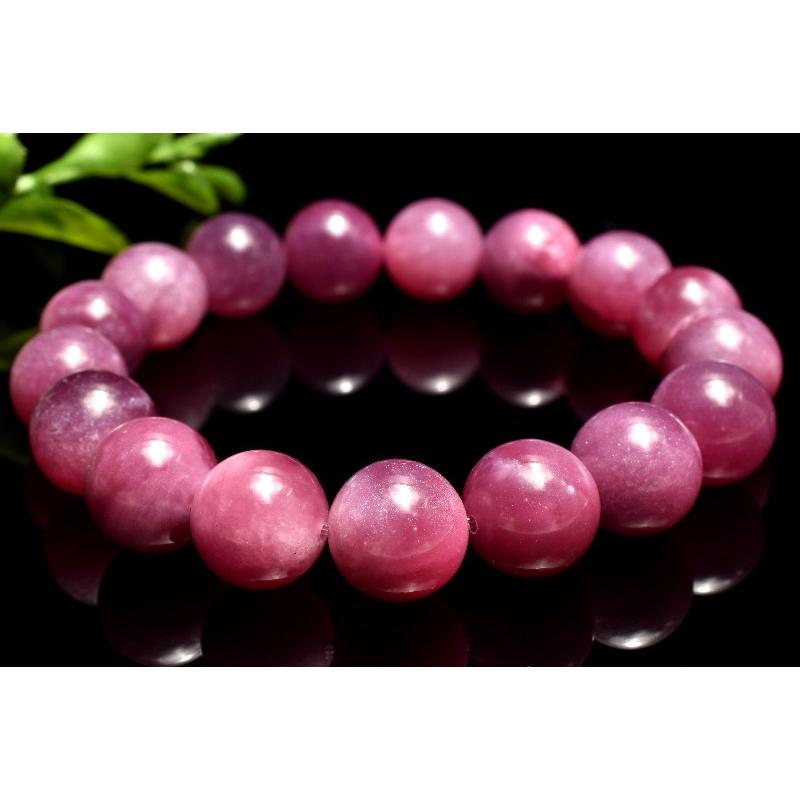 最高級　濃厚　ラズベリーピンクマイカブレスレット　12 最高級 濃厚 ラズベリーピンクマイカブレスレット 12 2025年最新