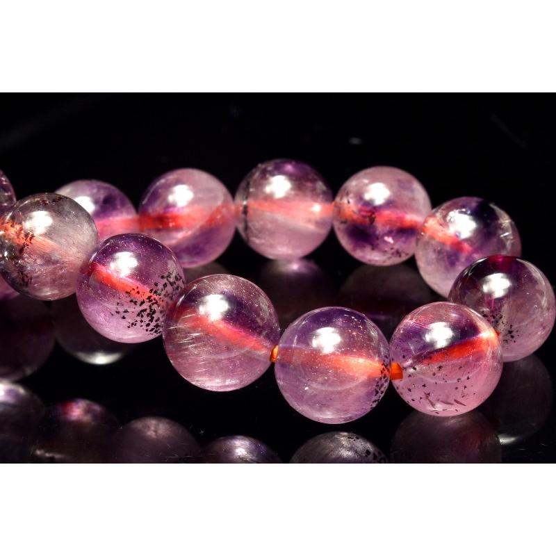 1点物】高品質◇華やか ピンクスーパーセブンアメジスト 7.5mm