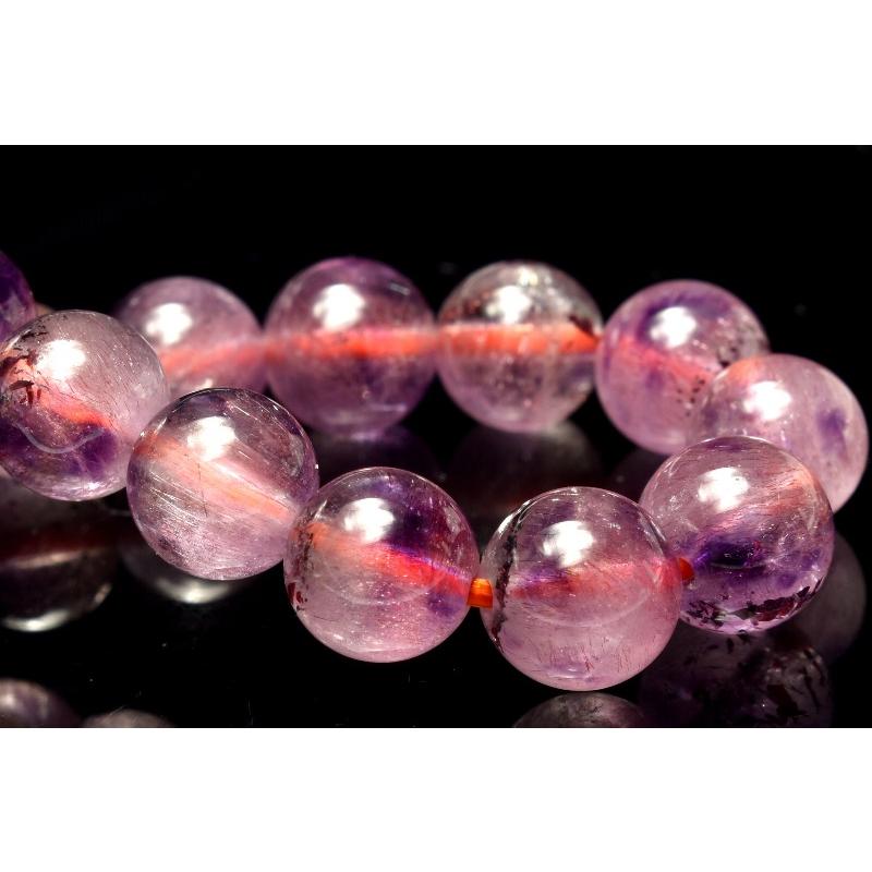1点物】高品質◇華やか ピンクスーパーセブンアメジスト 7.5mm