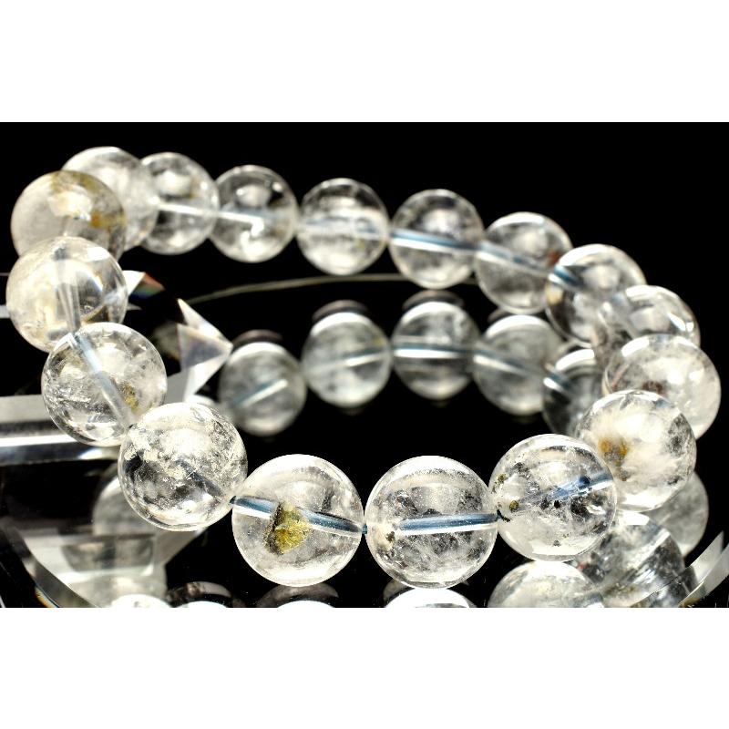 1点物】グリーントルマリンインクォーツ 12-12.5mm ブレスレット 