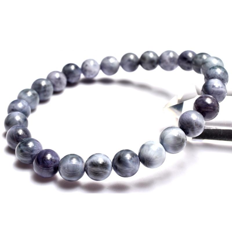 1点物】AAA希少◇人気アイテム パープルラリマー 7.5mm ブレスレット