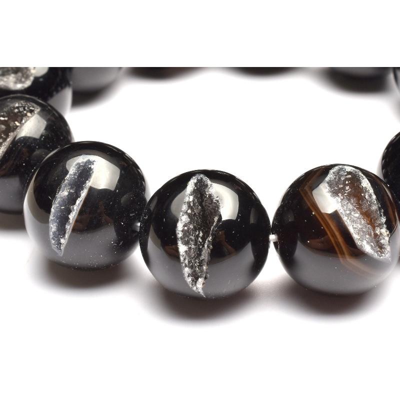 1点物】大珠◇笑口ジオード サードオニキス 19-20mm ブレスレット