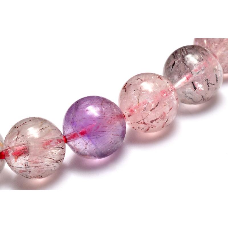 1点物】人気！マルチカラー◇ スーパーセブン 8.5mm ブレスレット