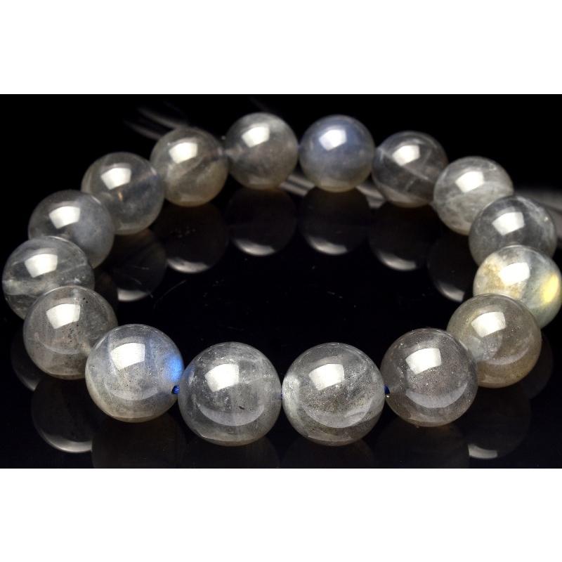 1点物】レインボーシラー ラブラドライト 13-14mm ブレスレット