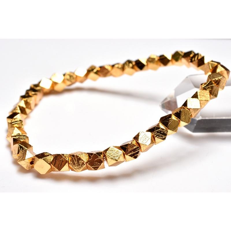 1点物】メテオライト(アルタイ隕石) 4x4mm ゴールドコーティング