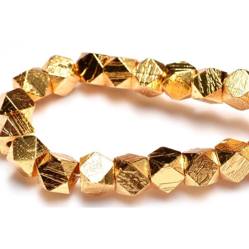 1点物】メテオライト(アルタイ隕石) 4x4mm ゴールドコーティング