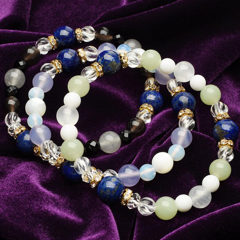 ラピスラズリ 天然石パワーストーン 9月デザイン】選べる3種☆天然石 パワーストーン ラピスラズリ 水晶