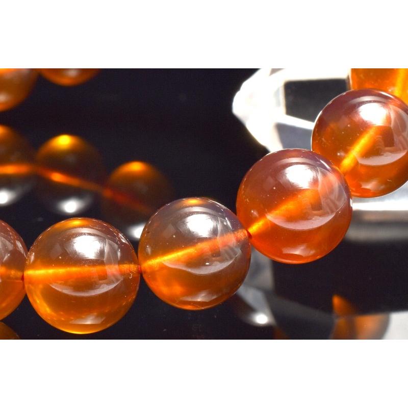 1点物】希少◇ミャンマー産 レッドブルーアンバー 9.5mm ブレスレット