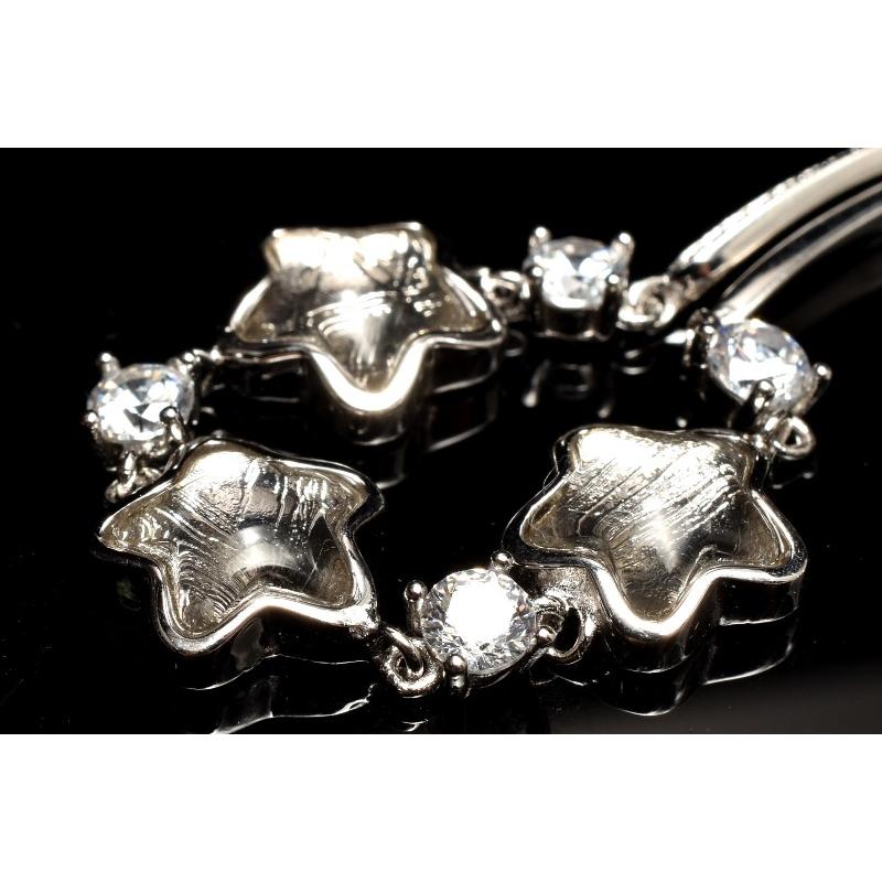 1点物】Silver925 メテオライト(アルタイ隕石) 8x8mm シルバー 