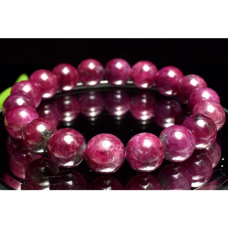 1点物】高品質◇勝利の石 ルビーインゾイサイト 11mm ブレスレット