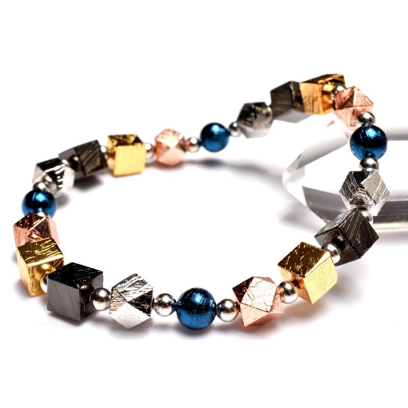 宇宙からの贈り物 アルタイ隕石(メテオライト)　10mm　ミックス ブレスレット 宇宙からの贈り物 アルタイ隕石(メテオライト) 10mm ミックス