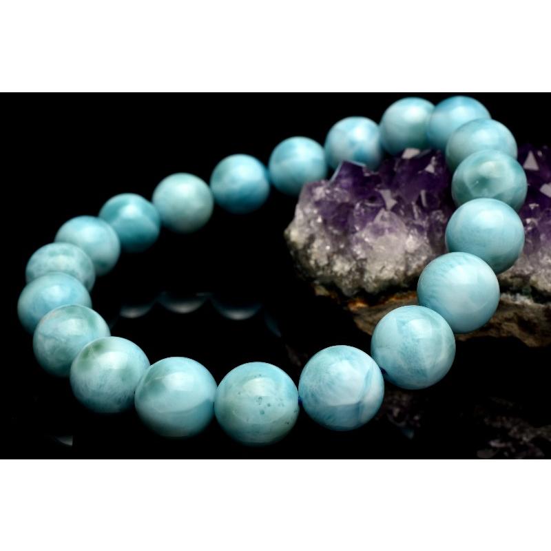 1点物】AA☆カリブの宝石 ラリマー 10mm ブレスレット _MC1685