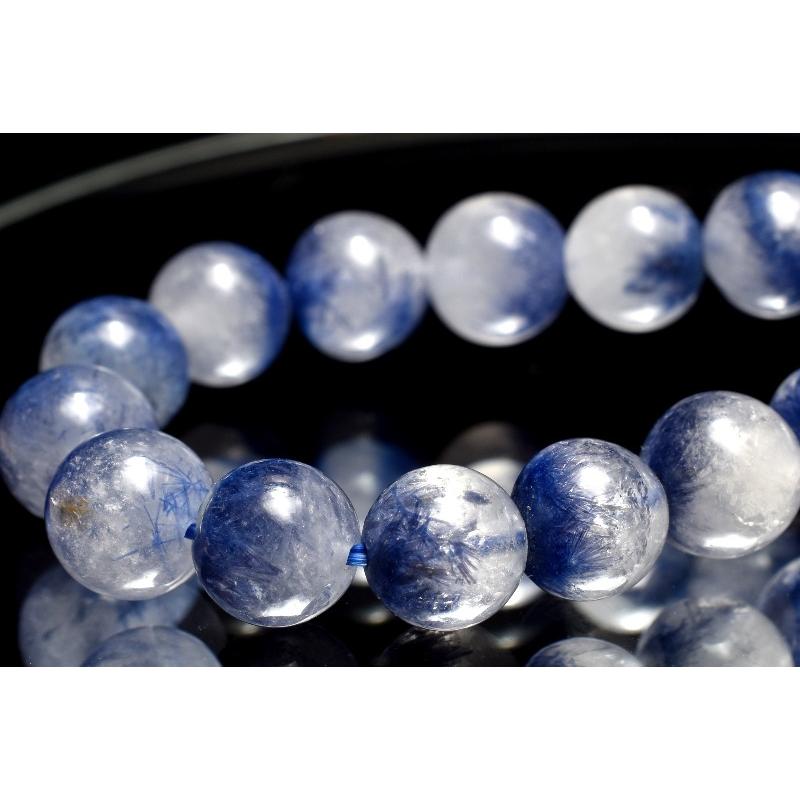 1点物】デュモルチェライトインクォーツ 6.5mm ブレスレット _MC1698