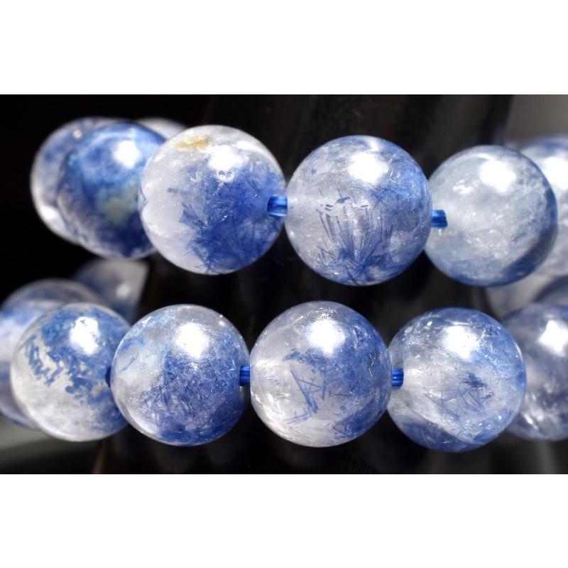 1点物】デュモルチェライトインクォーツ 6.5mm ブレスレット _MC1698