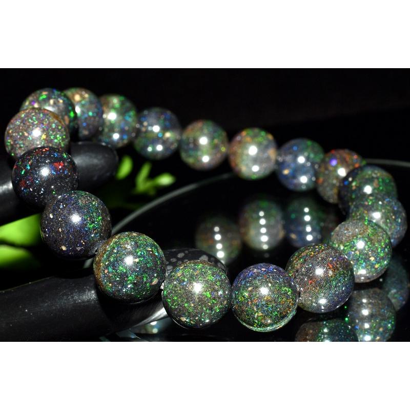 1点物】遊色効果◇宇宙のよう ブラックマトリックスオパール 11.5mm