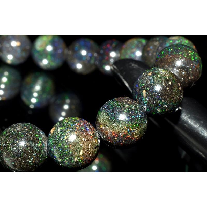 1点物】遊色効果◇宇宙のよう ブラックマトリックスオパール 11.5mm