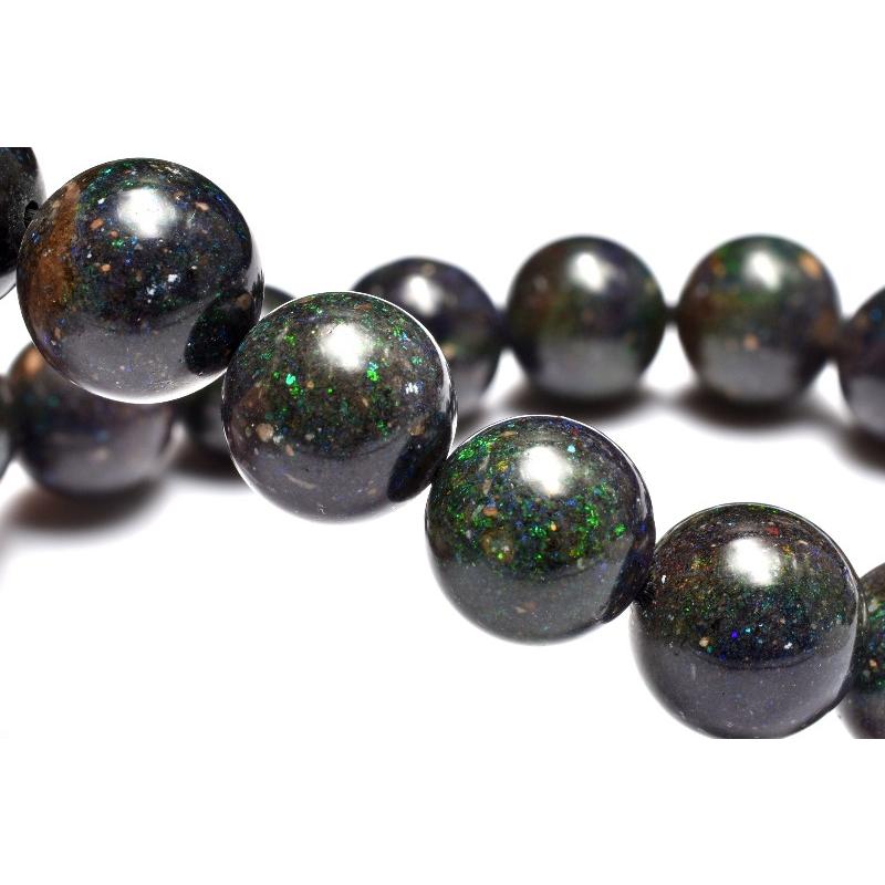 高品質！！　ブラックマトリックスオパールブレス約10.5㎜（新品）虹色遊色キラ2 高品質！！ ブラックマトリックスオパールブレス約10.5㎜（新品）虹色