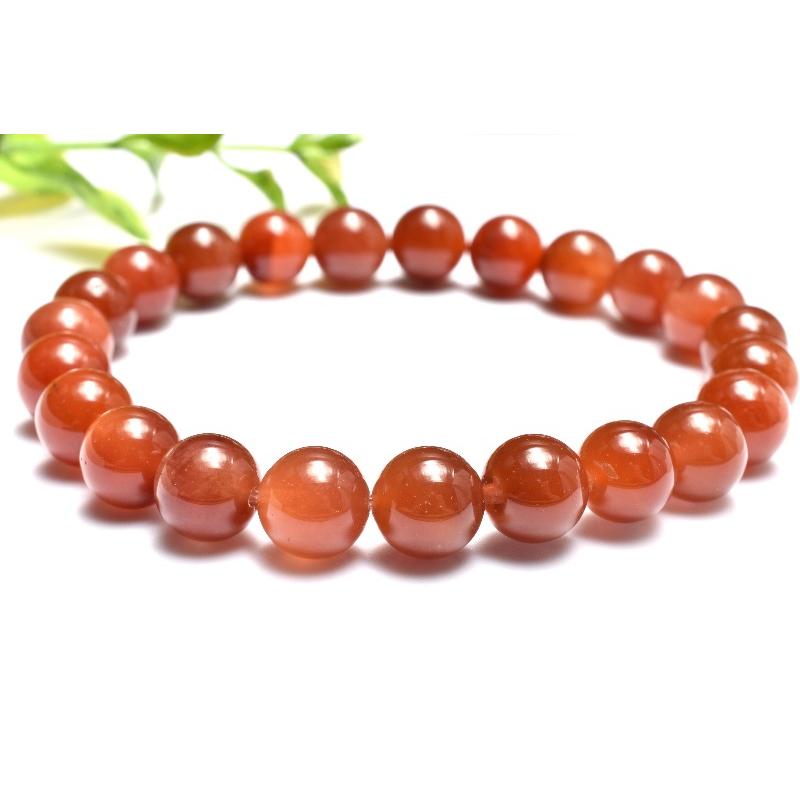 1点物】紅葉色 ラビットヘアールチルクォーツ 8.5mm ブレスレット