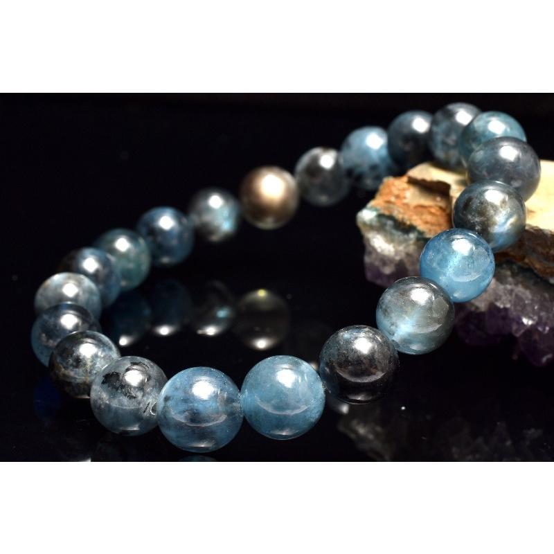 1点物】南アフリカ産◇ディープカラー ブラックアクアマリン 9-9.5mm