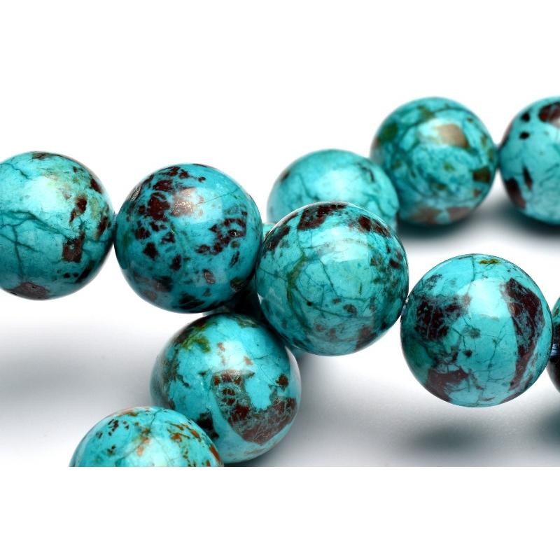 1点物】高発色◇ペルー産 クリソコラ 11.5mm ブレスレット _MC1907