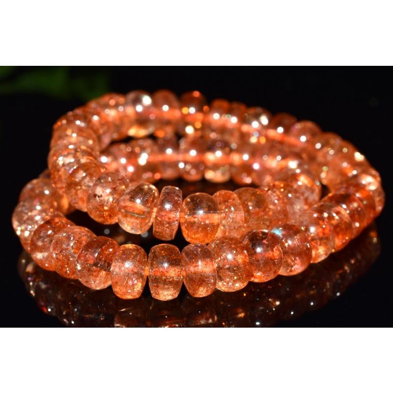 1点物】AAA☆煌きたっぷり マイカサンストーン 2-4x5.5mm ボタン