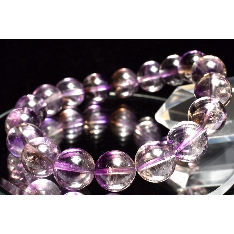 ピンクスギライト と エレスチャルアメジスト と 水晶 のブレスレット 高波動 ピンクスギライト と エレスチャルアメジスト と 水晶 のブレスレット