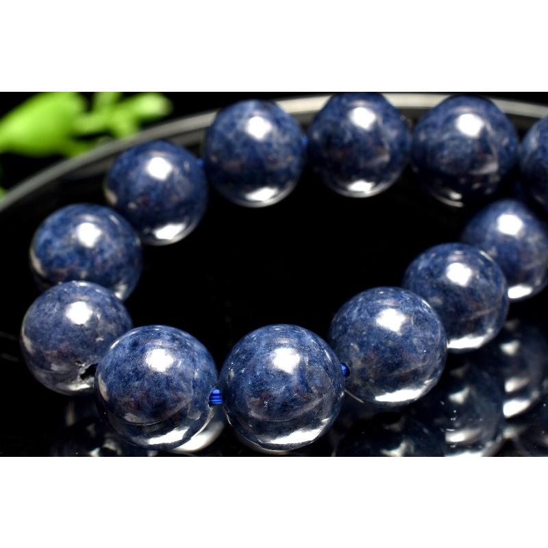 1点物】凛とした輝きを放つ深い青◇ サファイア 9.5mm ブレスレット